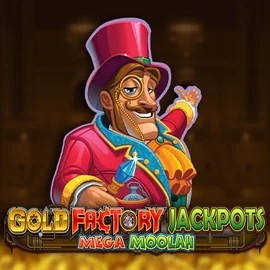 Gold Factory Jackpots Mega Moolah logo – Jackpots by Aurum Signature Studios at Spinjo Casino