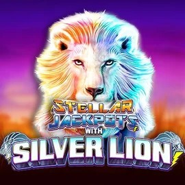 Stellar Jackpots with Silver Lion logo by Lightning Box Game Spinjo Casino